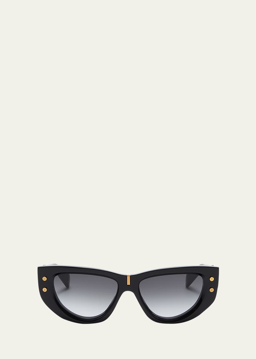 Balmain B-Muse Acetate & Titanium Cat-Eye Sunglasses