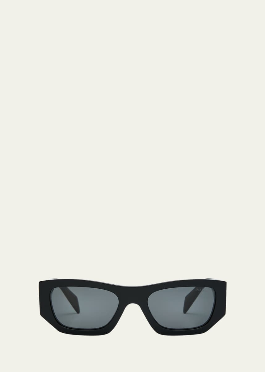 Prada Men's Acetate Rectangle Sunglasses
