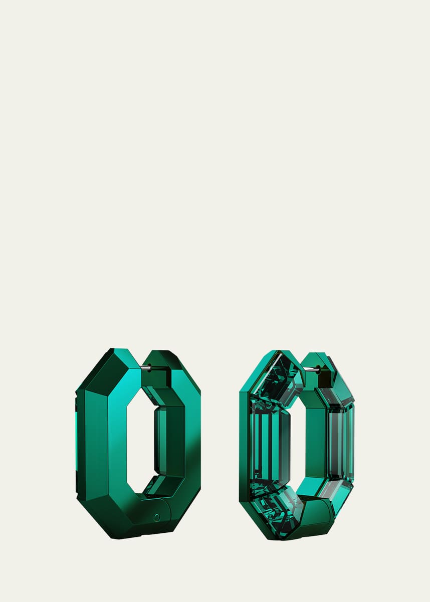 SWAROVSKI Lucent Hoop Earrings, Green