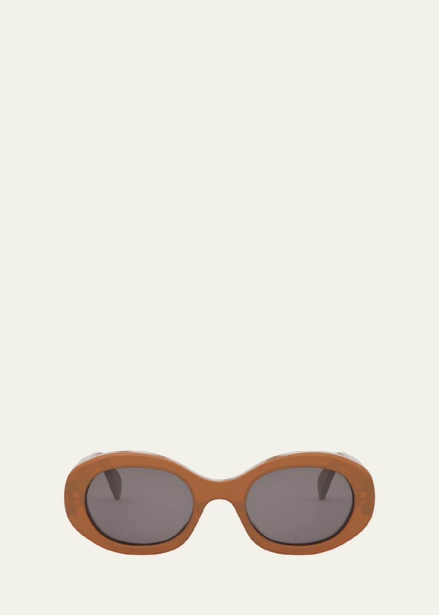 Celine Triomphe Acetate Oval Sunglasses