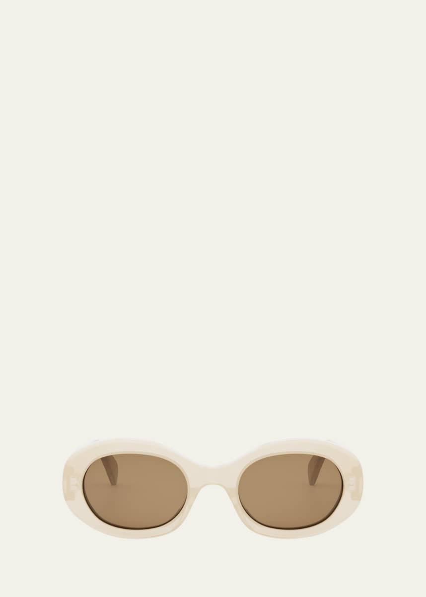 Celine Triomphe Acetate Oval Sunglasses