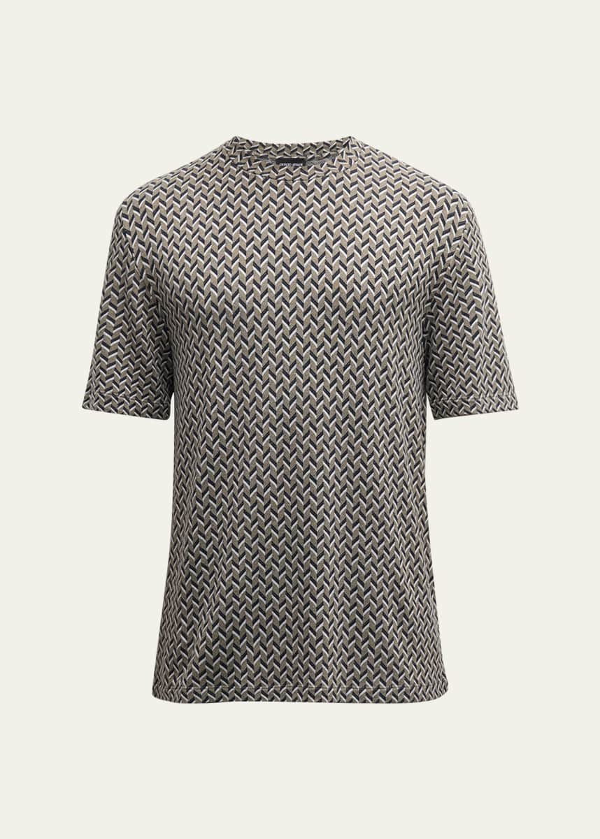 Giorgio Armani Men's Geometric Stretch T-Shirt