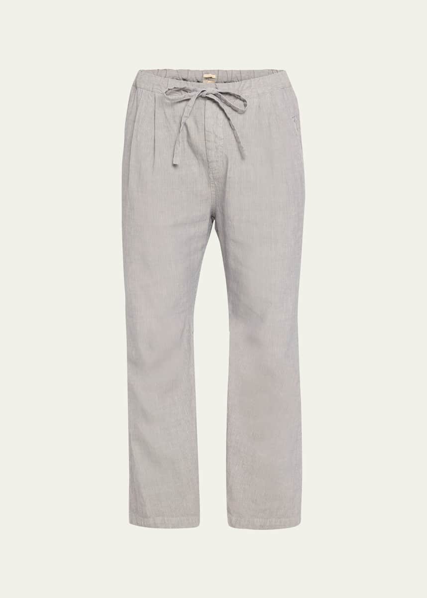 Massimo Alba Men's Cotton-Linen Relaxed Fit Drawstring Pants