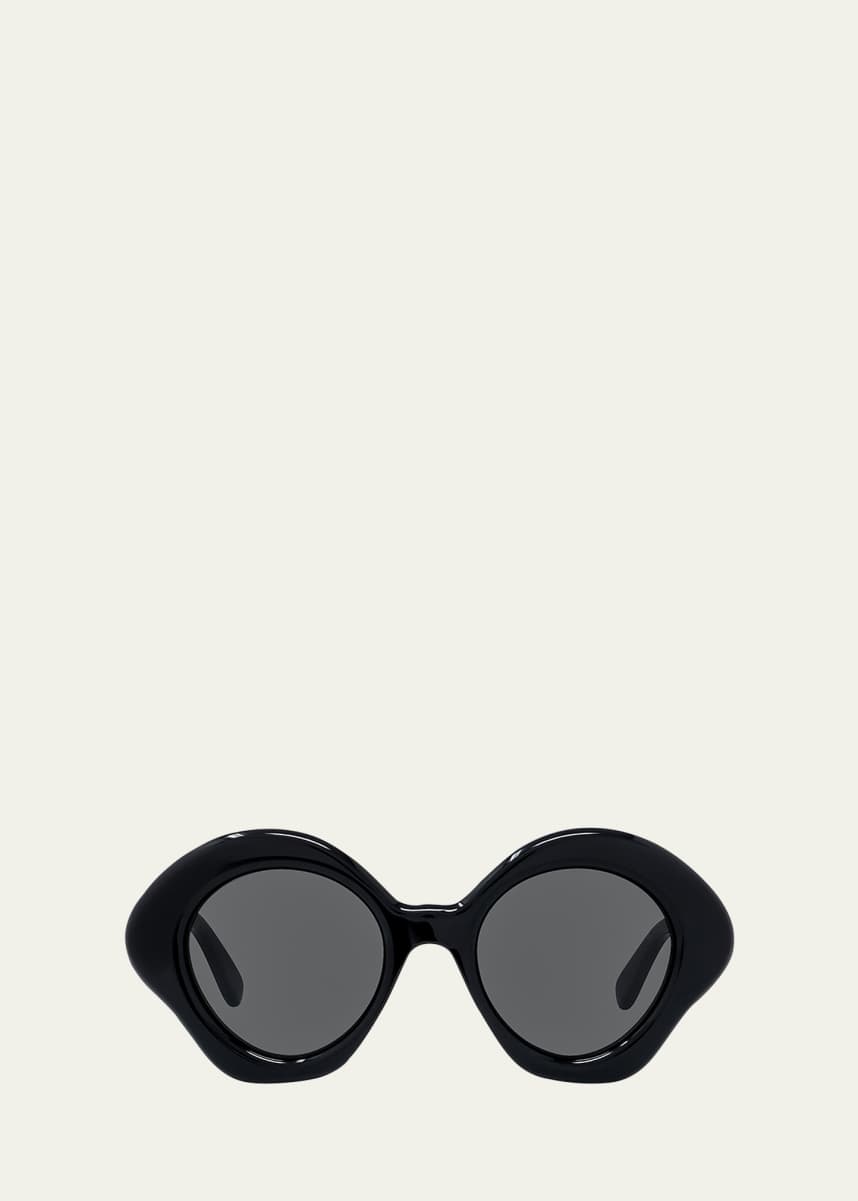 Loewe Curved Logo Acetate Round Sunglasses