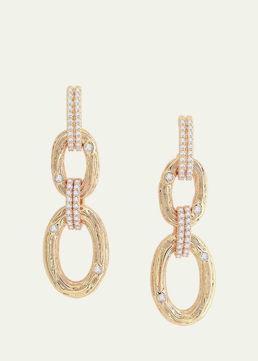 Anabel Aram Jewelry Cubic Zirconia Enchanted Forest Chain Earrings