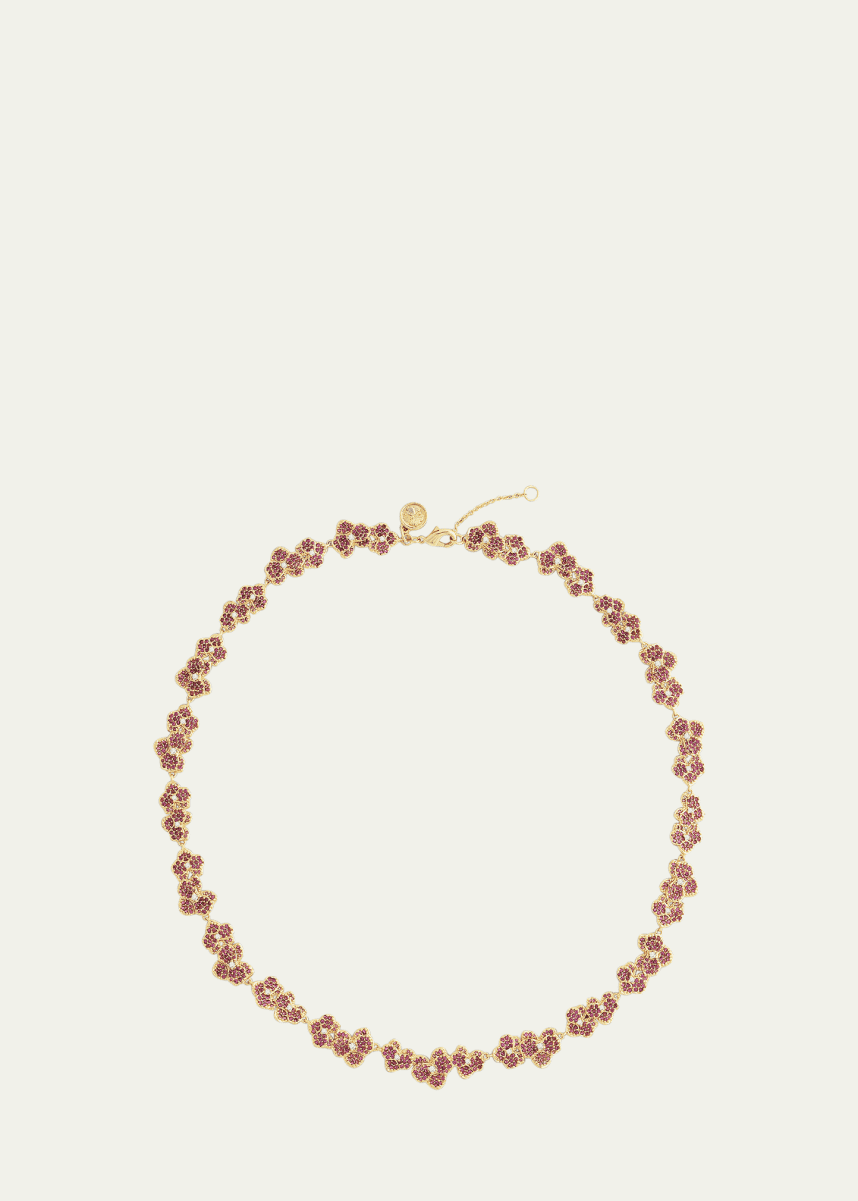 Anabel Aram Jewelry Cubic Zirconia Orchid Necklace