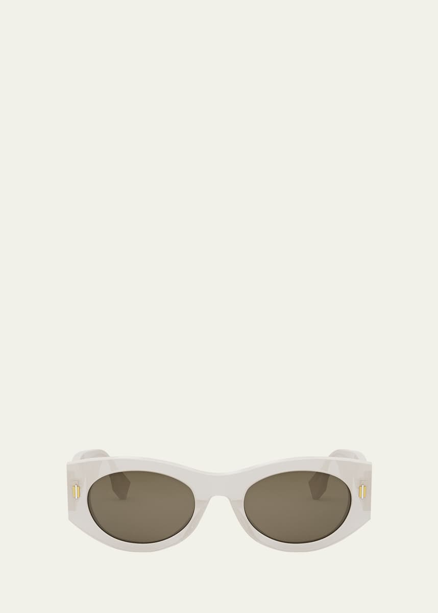 Fendi Fendi Roma Acetate Shield Sunglasses