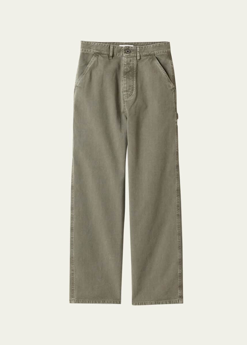 Miu Miu Logo Straight Leg Pants
