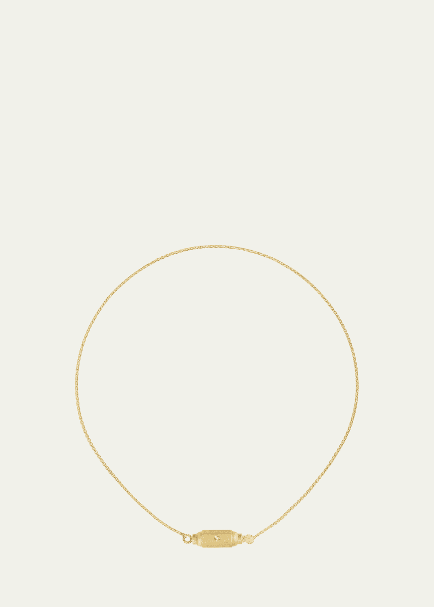 Marie Lichtenberg Micro Coco 18K Yellow Gold Diamond Necklace