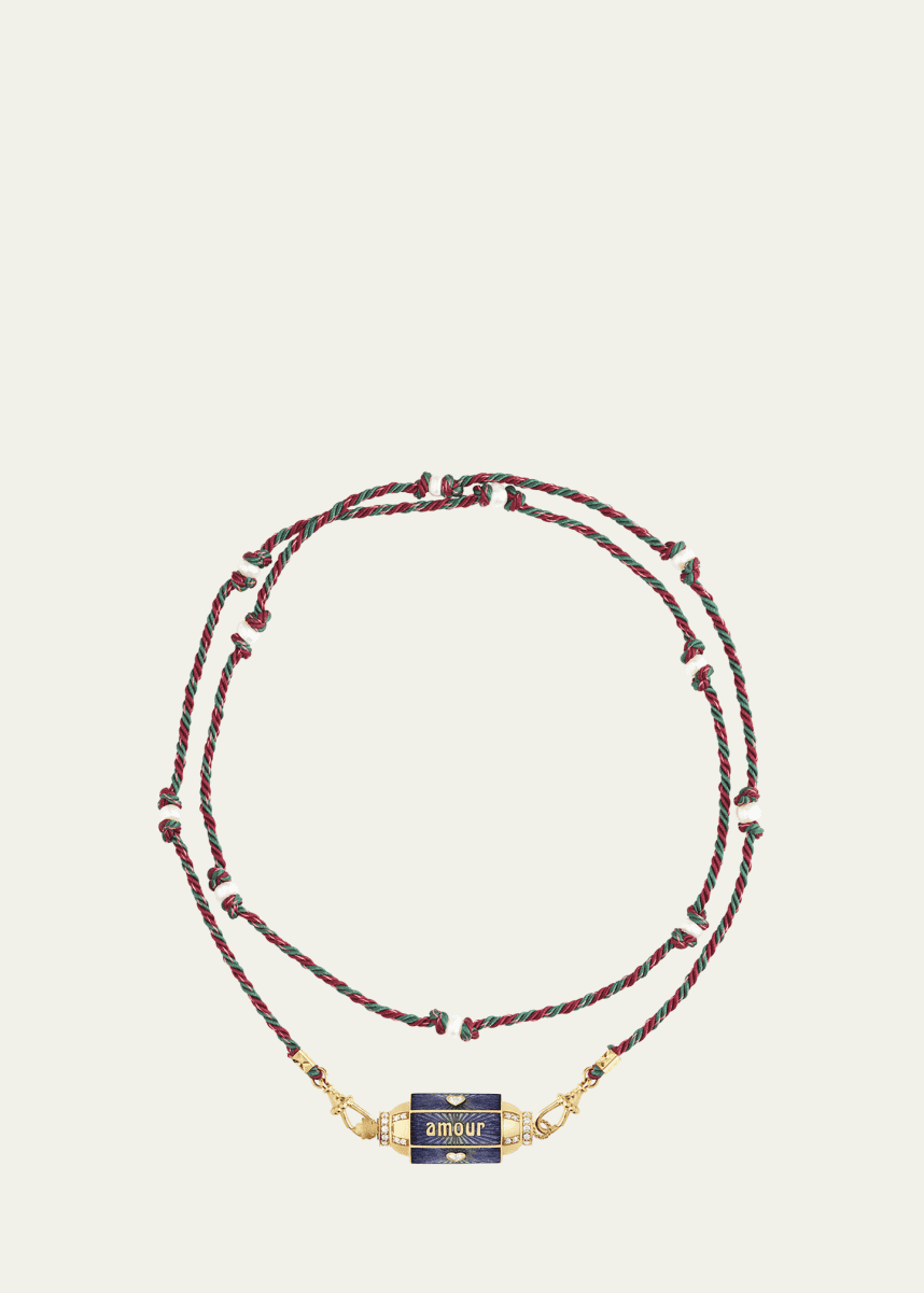 Marie Lichtenberg 18K Yellow Gold Amour Toujours Diamond Locket Necklace