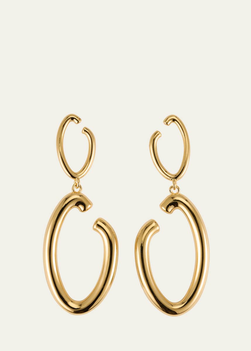 Oscar de la Renta O Drop Hoop Earrings