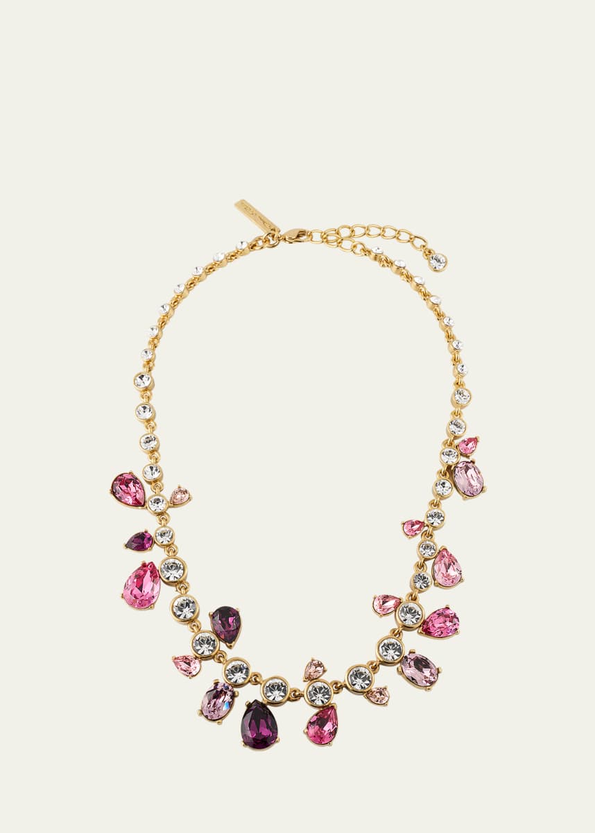 Asymmetrical Crystal Cactus Necklace main image 1