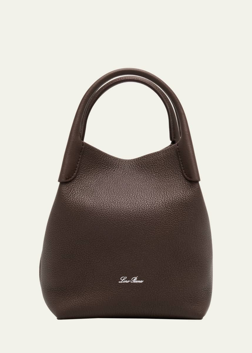 Loro Piana Bale Small Leather Top-Handle Bag