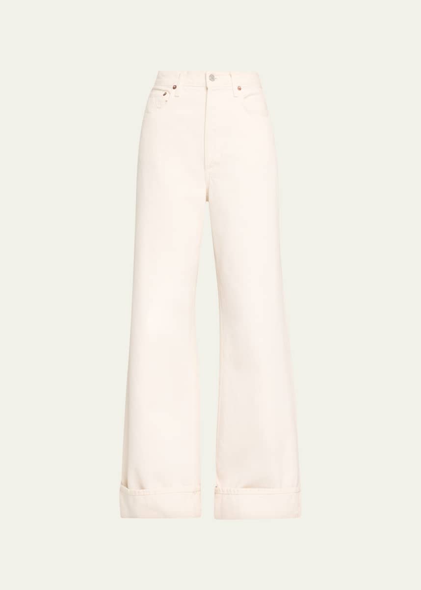AGOLDE Dame Wide-Leg Cuffed Jeans