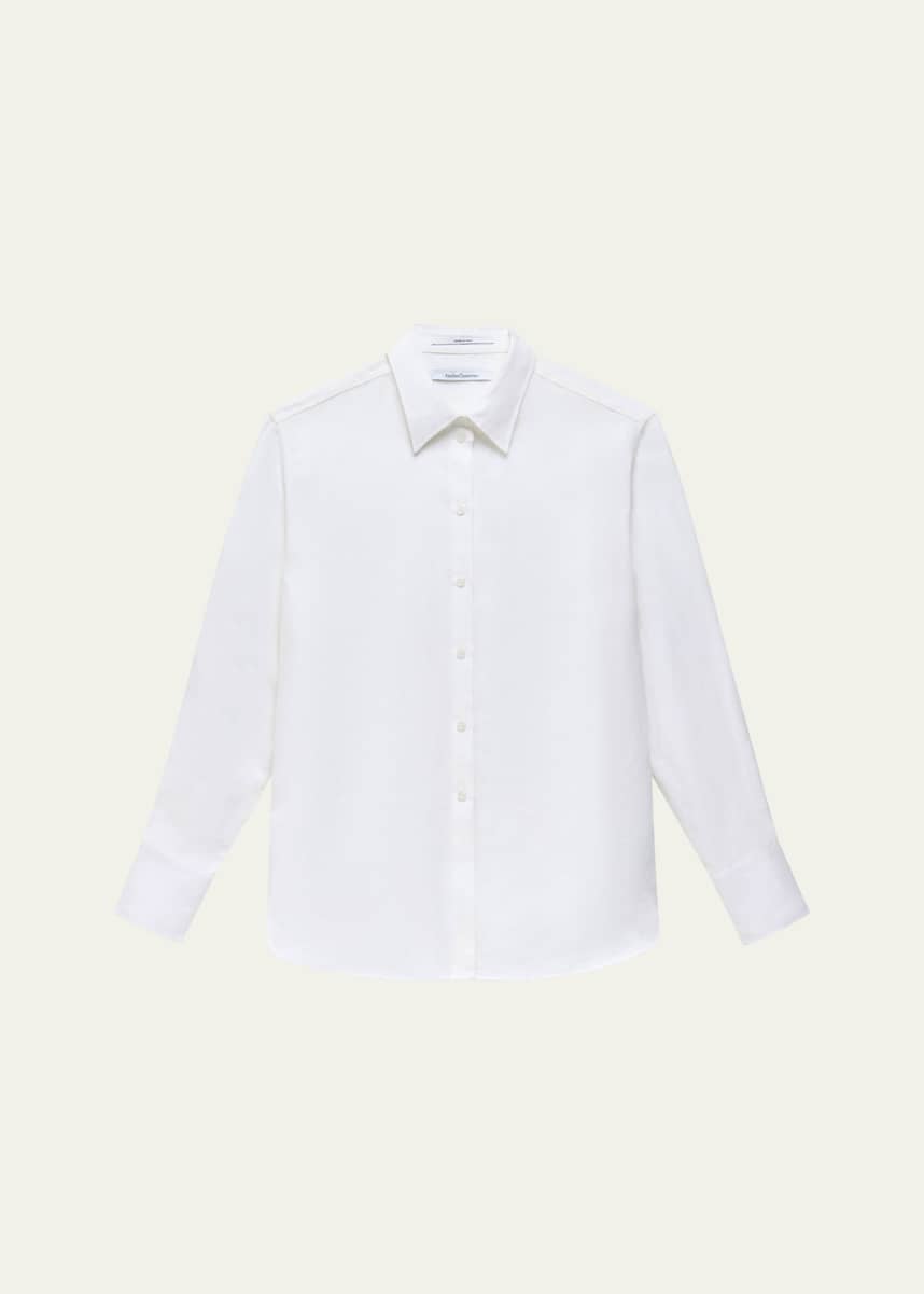 Another Tomorrow Linen Oversized Mens Shirt