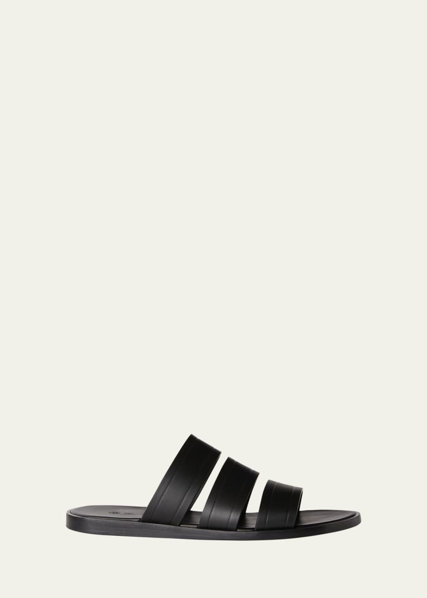 Loro Piana Men's Naha Seawalk Leather Slide Sandals