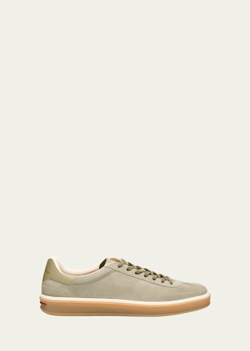 Loro Piana Men's Tennis Walk Suede Low-Top Sneakers