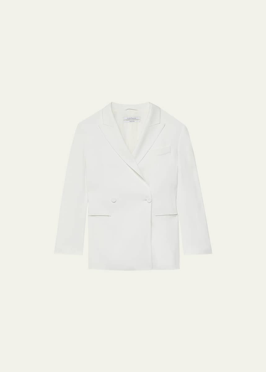 Another Tomorrow Fluid Double-Breasted Jacket