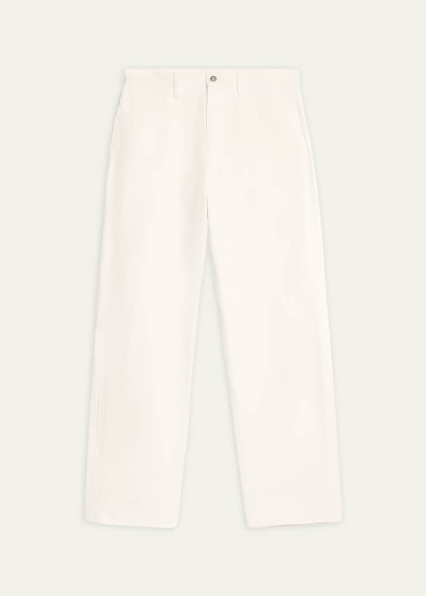 Jil Sander Men's Off White Straight-Leg Jeans