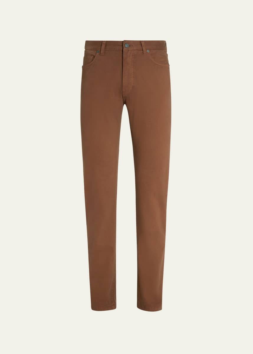 ZEGNA Men's City Fit Stretch Gabardine 5-Pocket Pants