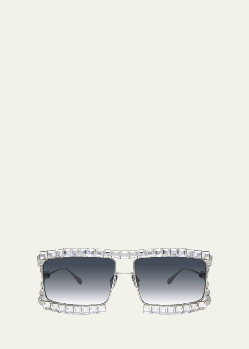 Anna-Karin Karlsson Crystal Boo Titanium Aviator Sunglasses