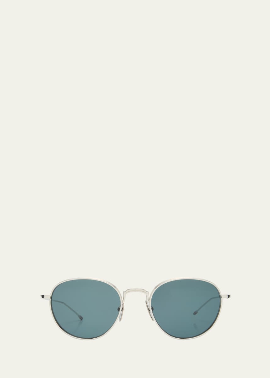 Thom Browne Men's Titanium Round Sunglasses
