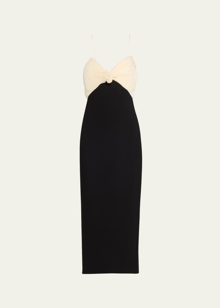 Rachel Gilbert July Column Dress with Bow Detail