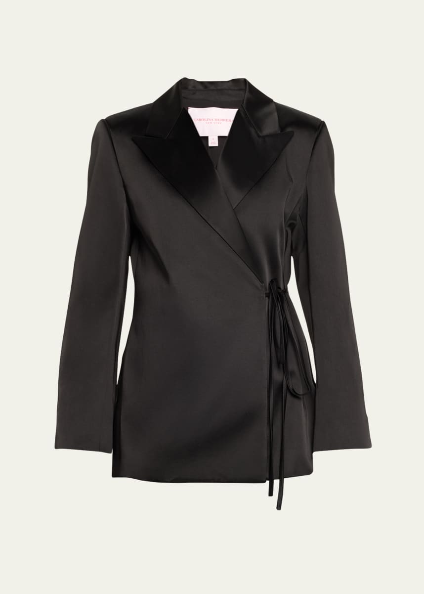 Back Circle Cutout Tailored Wool Jacket
