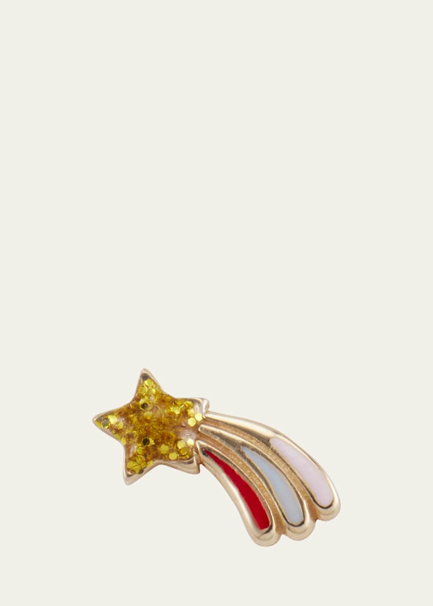 Alison Lou 14K Yellow Gold Shooting Star Stud Earring, Single