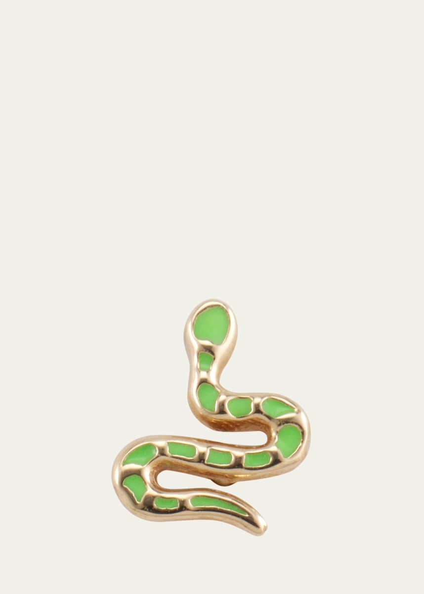 Alison Lou 14K Yellow Gold Snake Stud Earring, Single