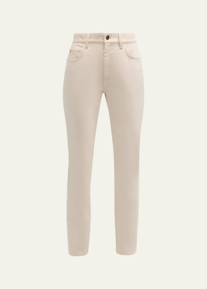 Lafayette 148 New York Cropped Straight-Leg Denim Jeans