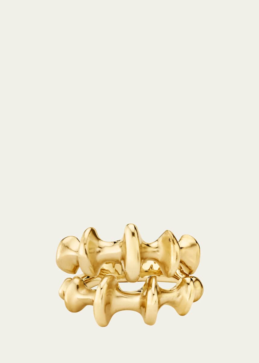 Vram 18K Yellow Gold Chrona Demi Ring, Size 6.5
