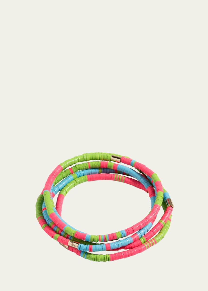 Elsie Frieda Heishi Bead Bracelets, Set of 5