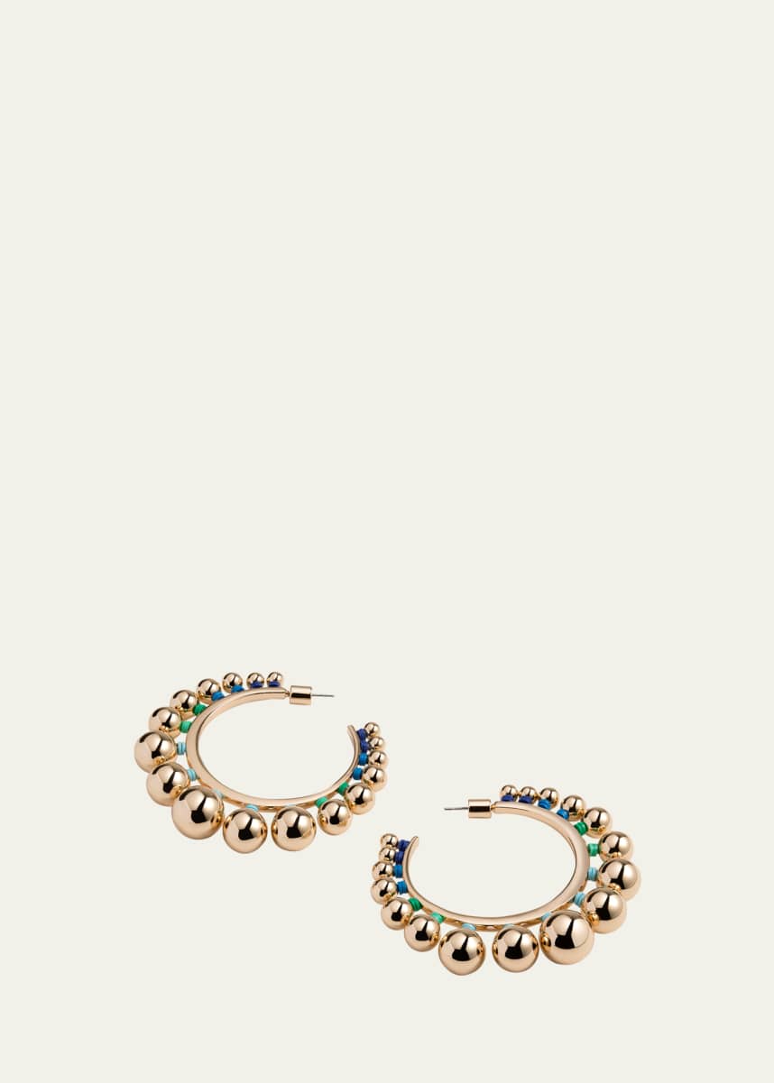Elsie Frieda Graduated Ball Hoop Earrings