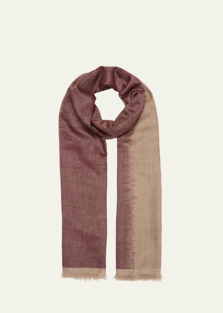 Kashmir Loom Rohan Ikat-Dyed Cashmere Shawl