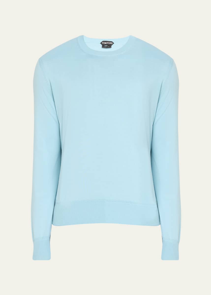 TOM FORD Men's Sea Island Cotton Crewneck Sweater