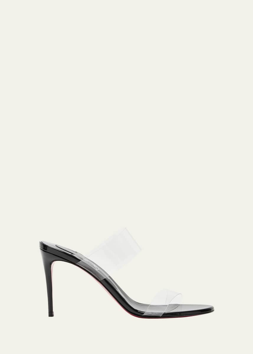 Christian Louboutin Just Nothing Clear Red Sole Slide Sandals