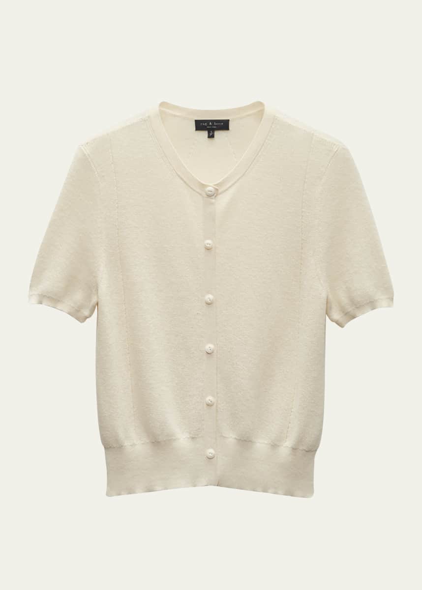 Rag & Bone Dina Short-Sleeve Cardigan