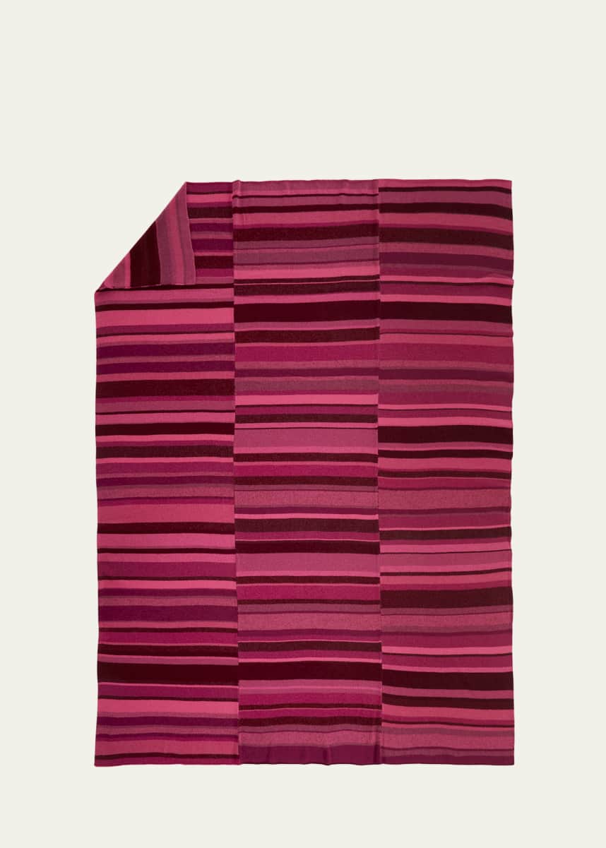 The Elder Statesman Stripe Super Duper Blanket, 58" x 86"