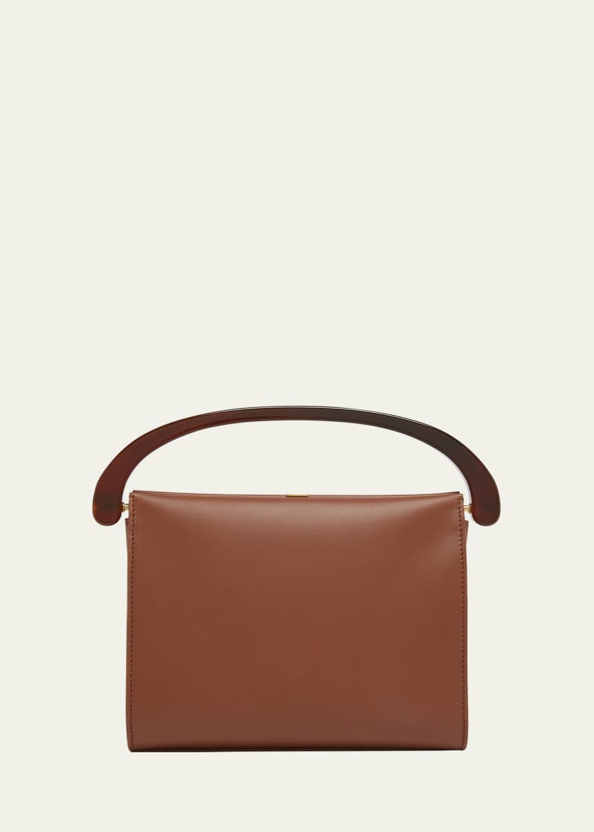 Dries Van Noten Crisp Leather Top-Handle Bag