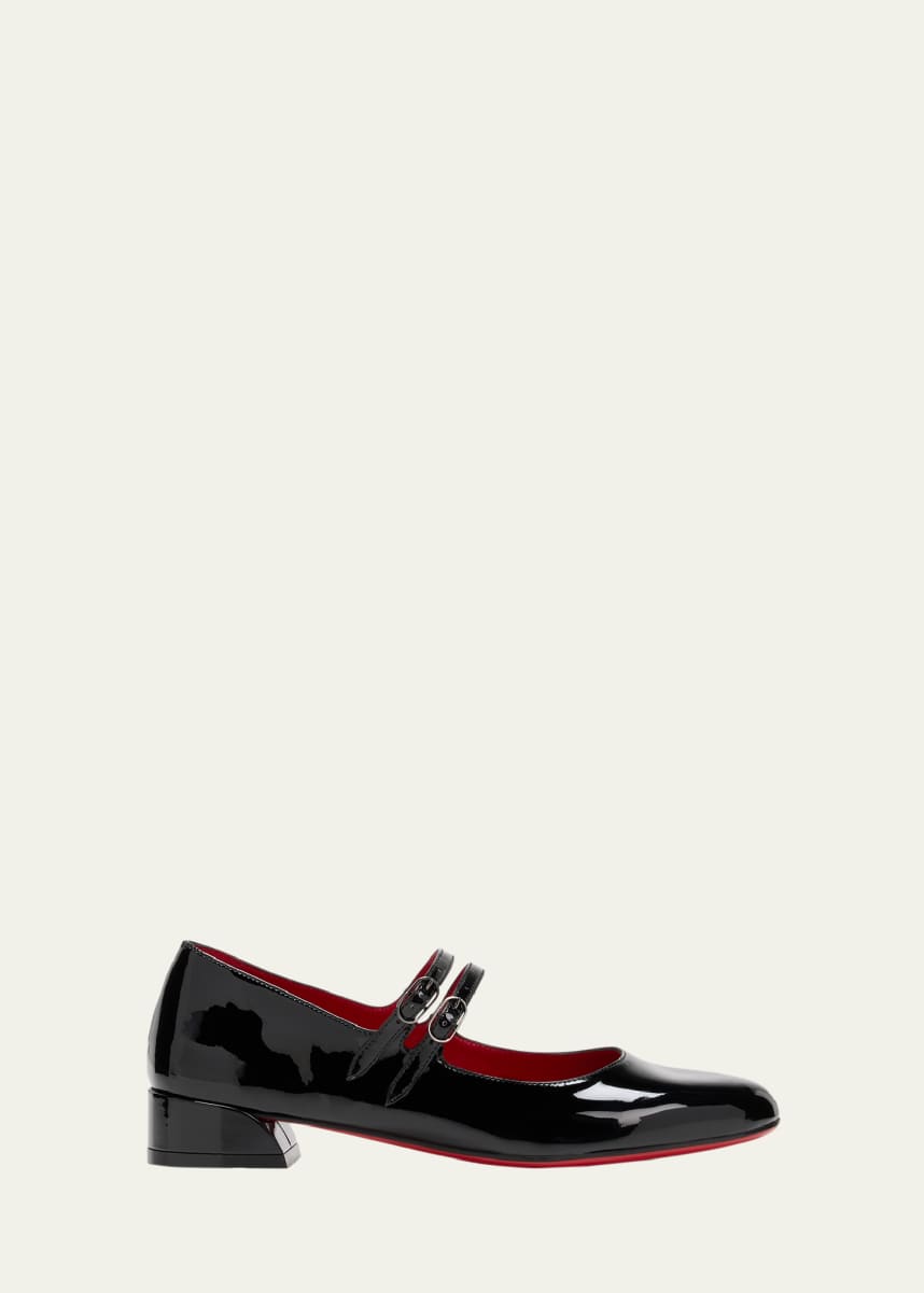 Christian Louboutin Girl's Jane Patent Leather Ballerina Shoes, Toddlers/Kids