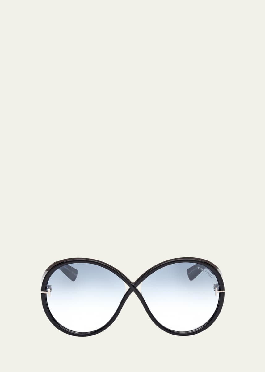 TOM FORD Edie Acetate Round Sunglasses