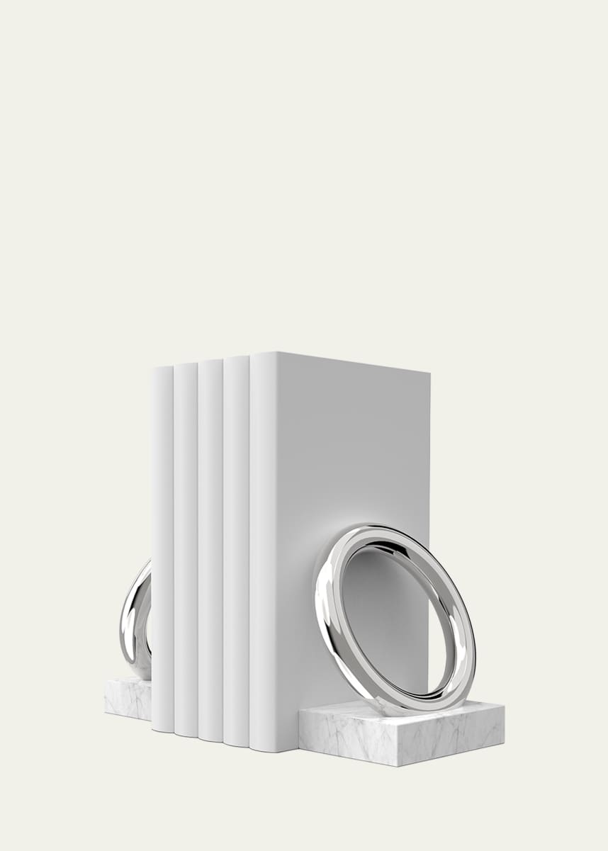 ANNA New York Marble Ring Bookends, Set of 2