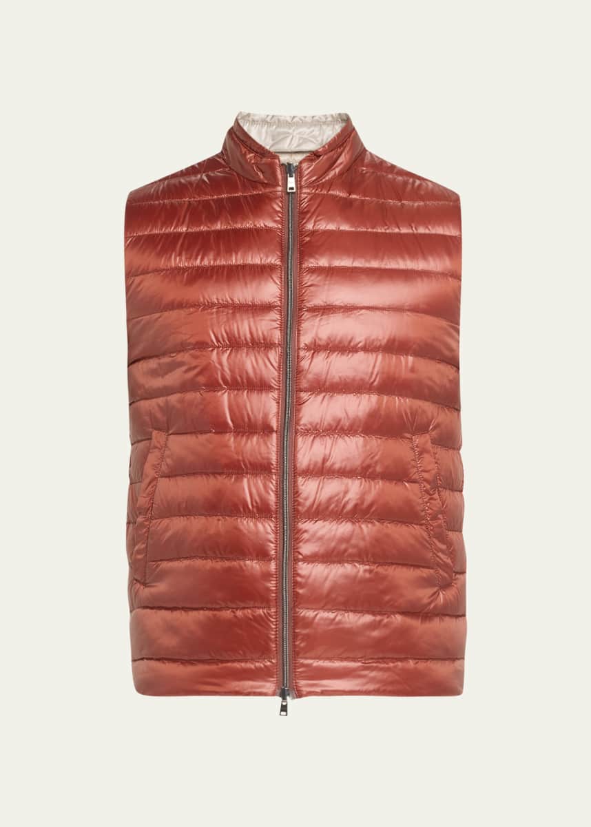 Herno Men's Nylon Ultralight Reversible Bicolor Vest