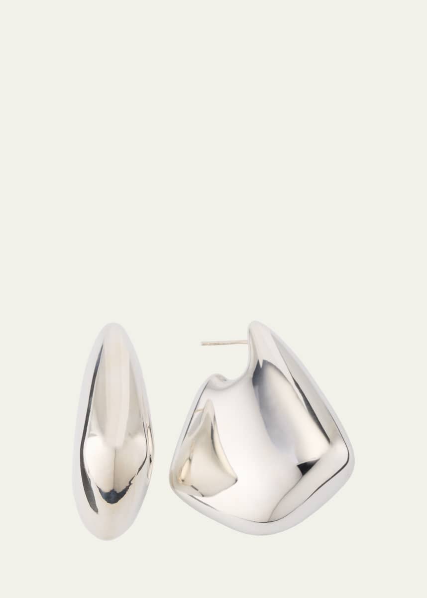 Bottega Veneta Sterling Silver Large Drop Earrings