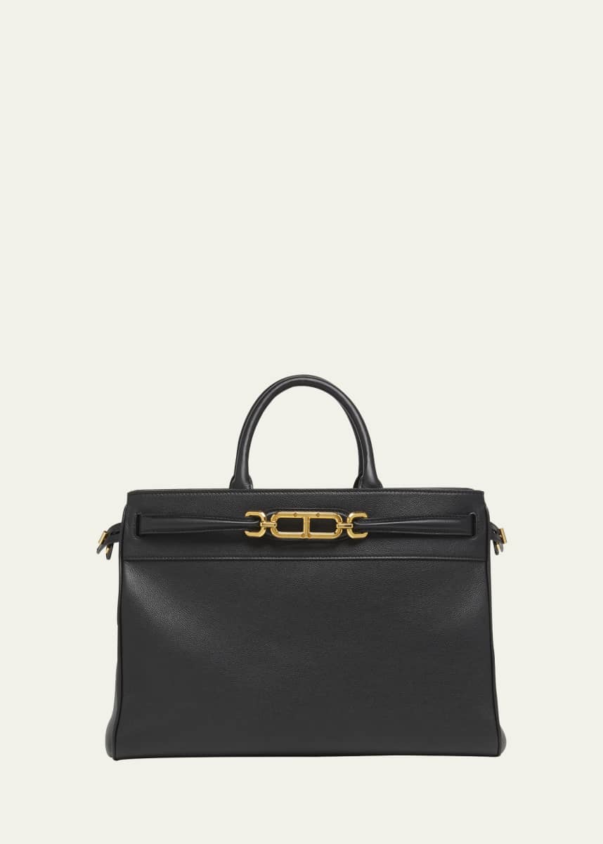 TOM FORD Large Top-Handle Bag in Leather