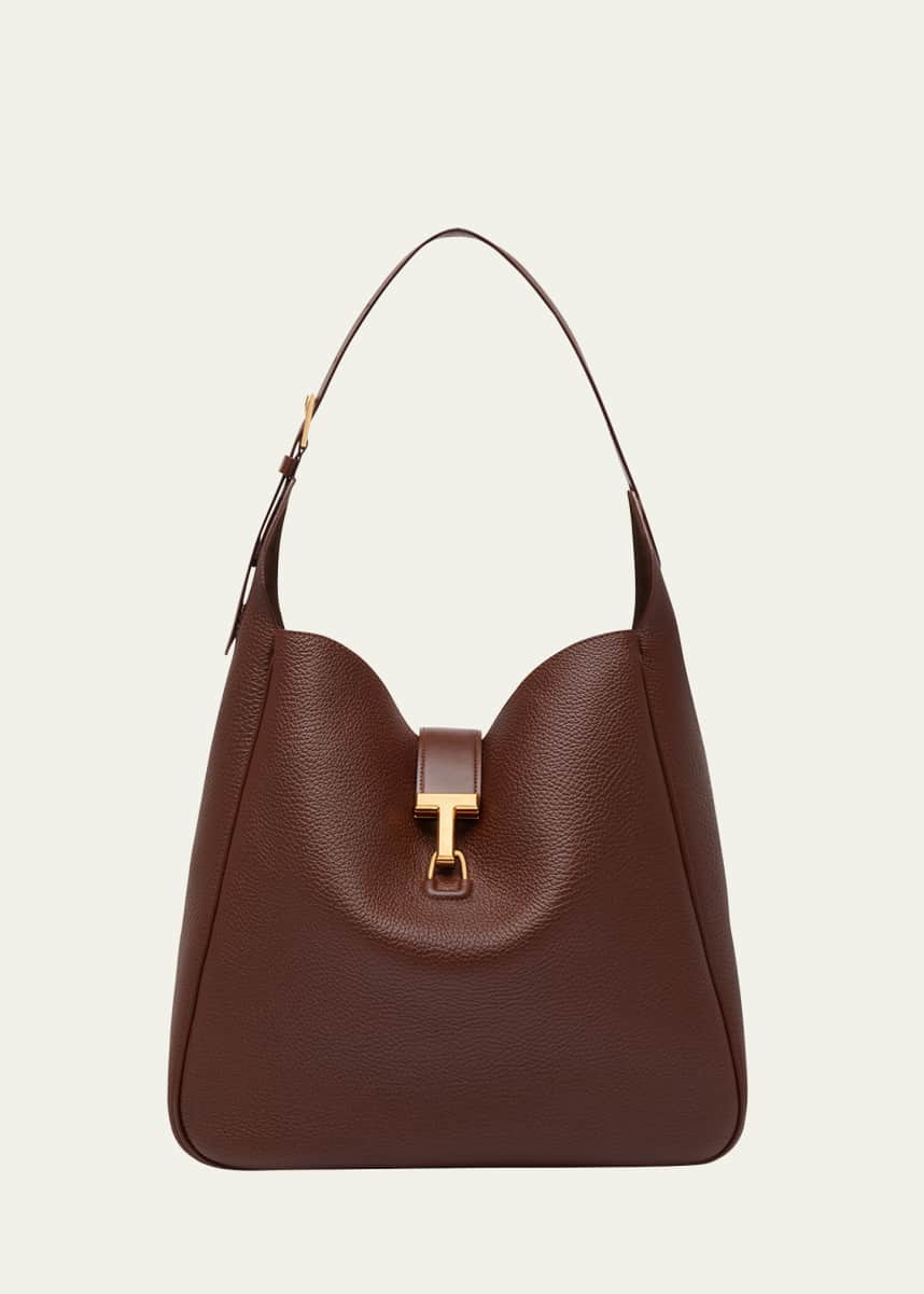 TOM FORD Monarch Large Hobo Bag in Leather