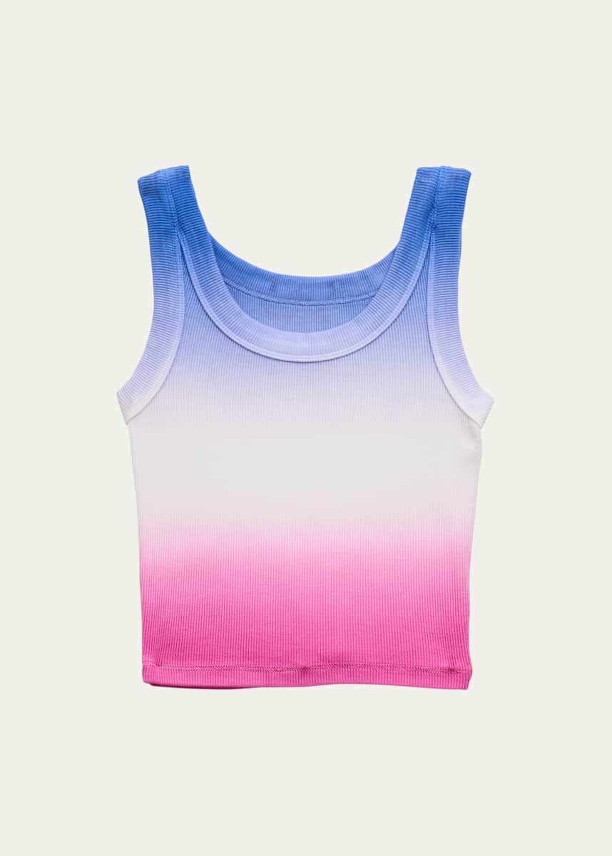 KatieJ NYC Girl's Tween Longer Ribbed Cropped Tank Top, Size S-XL