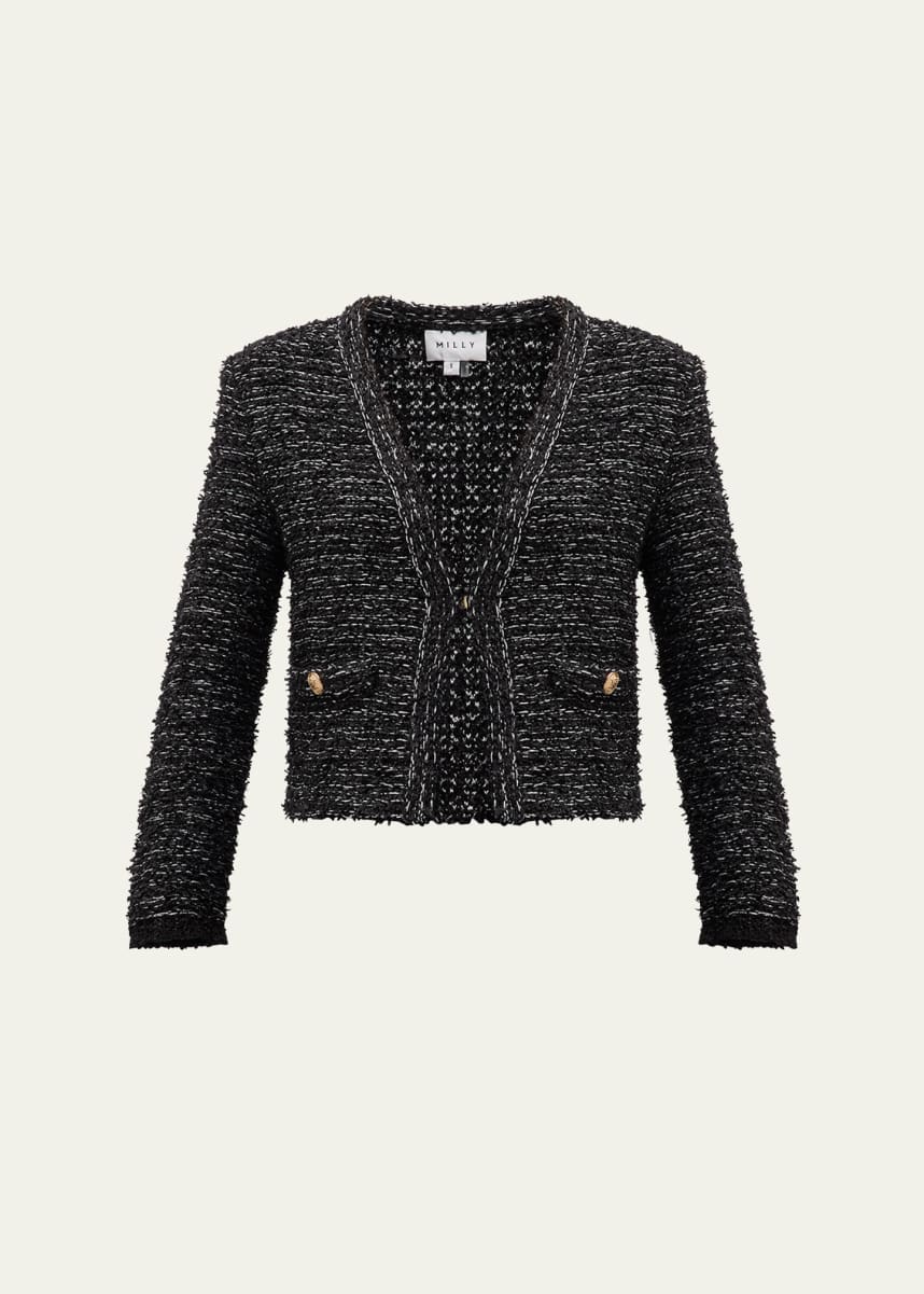 Milly Cropped Boucle Tweed Jacket