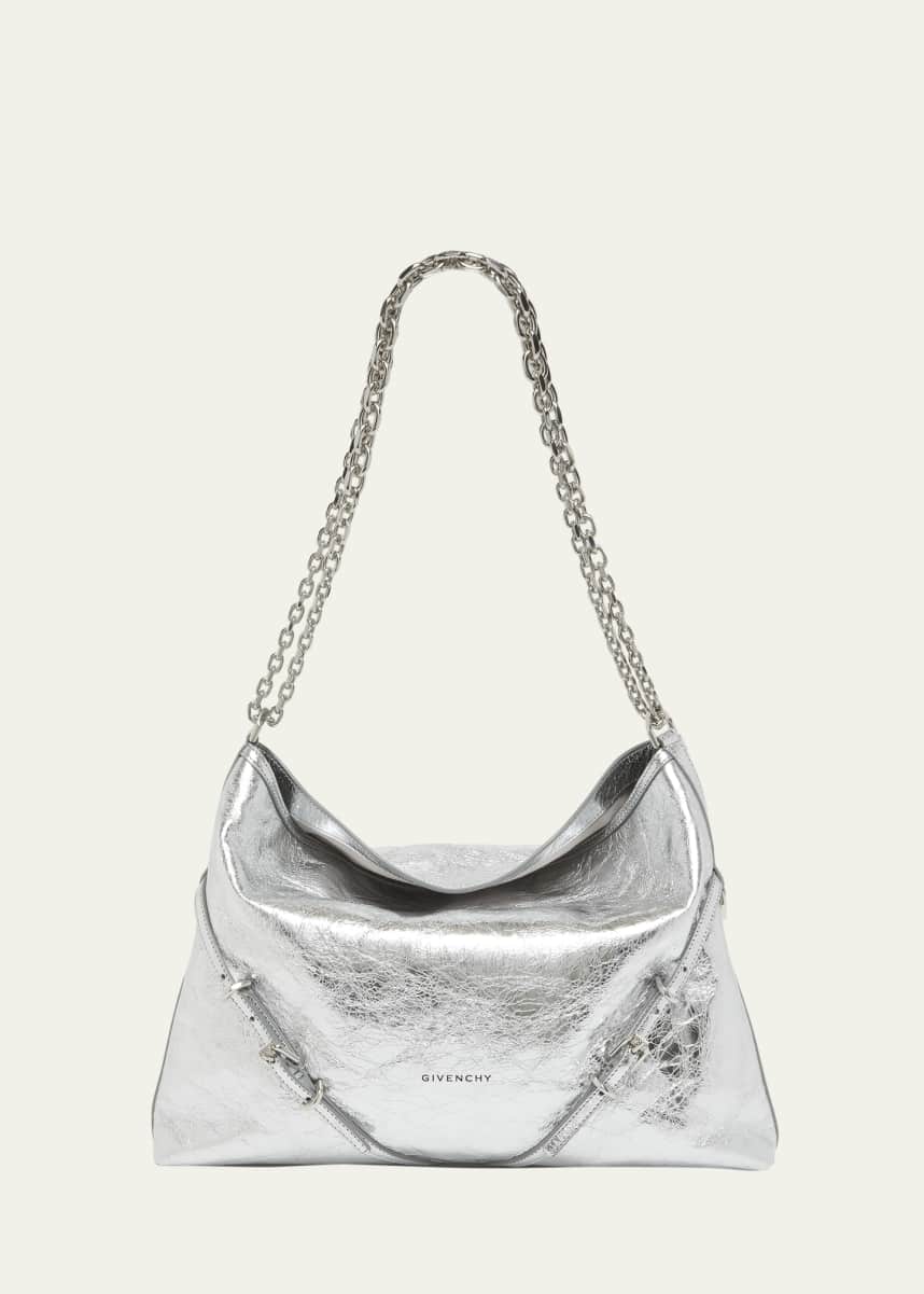Givenchy Medium Voyou Chain Shoulder Bag in Metallic Leather